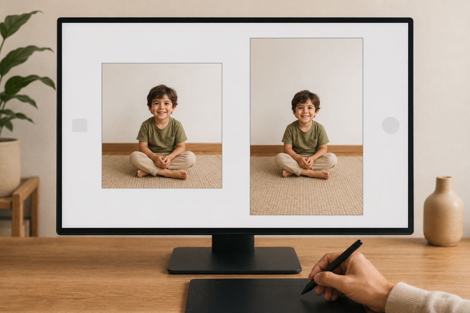 Adaptação da proporção de uma imagem quadrada para um quadro vertical